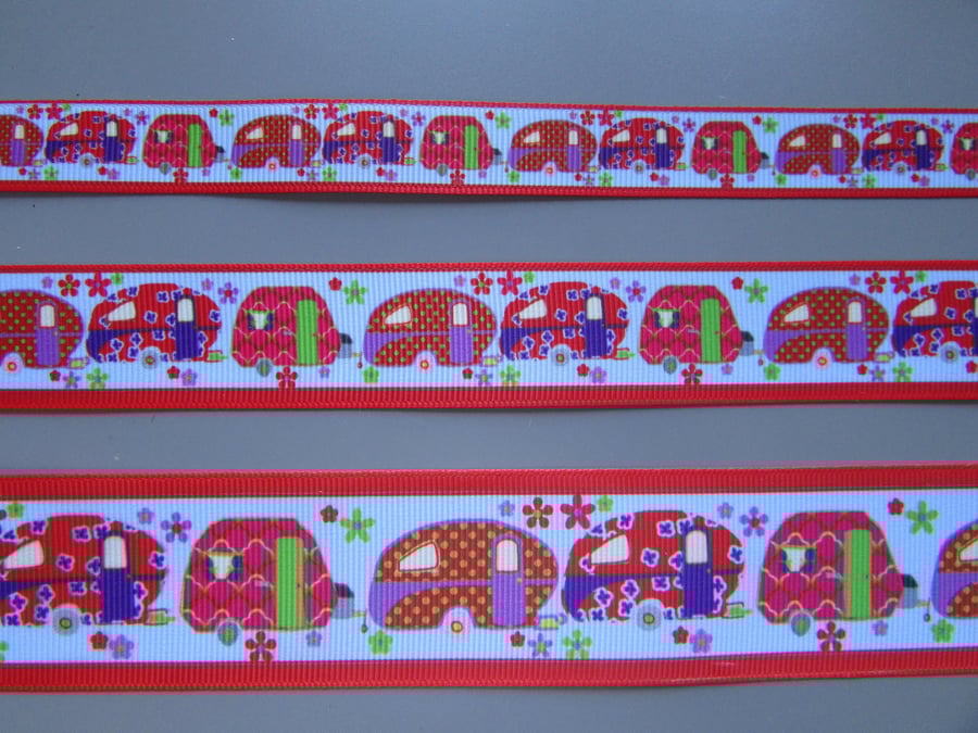 Caravan Grosgrain Ribbon x 1 metre 3 widths to choose