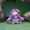 Tiny Gnome Maiden 'Olivia' 1.5" OOAK Sculpt by Ann Galvin