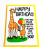 Cute Giraffe Birthday Card From a Child to Mum Dad Sibling Uncle Aunt - Image 3