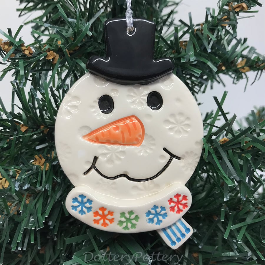 Ceramic Snowman Christmas decoration