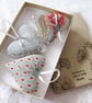 SET OF 3 LAVENDER BAGS - HEART SHAPED AND HAND EMBROIDERED - Image 2