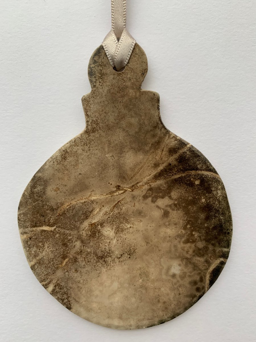 Ceramic Xmas Hanging Decoration Bauble