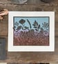 Wildflowers – Original Hand-Carved Multi-Block Lino Print