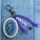 Beaded Wreath Keyring or Bag Charm