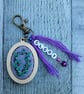 Beaded Wreath Keyring or Bag Charm