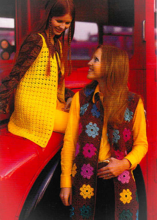 VINTAGE CROCHET PATTERN Girls Sleeveless Jackets