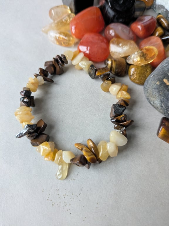 Good luck crystal chip bracelet 