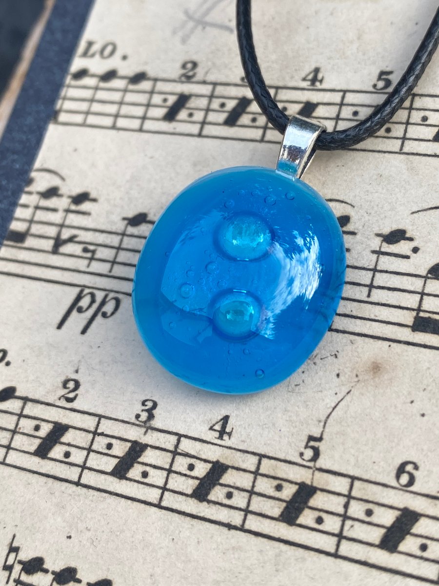 Bubble fused Glass Pendant