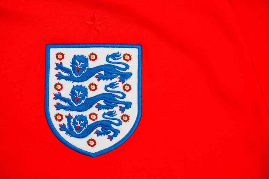 England Three Lions Football Shirt Badge Photograph Print