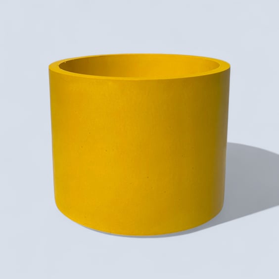 Large Sunshine Yellow Plant Pot Holder - Vibrant Yellow Indoor Planter