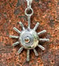 Summer Solstice Pendant with Carnelian Cabochon