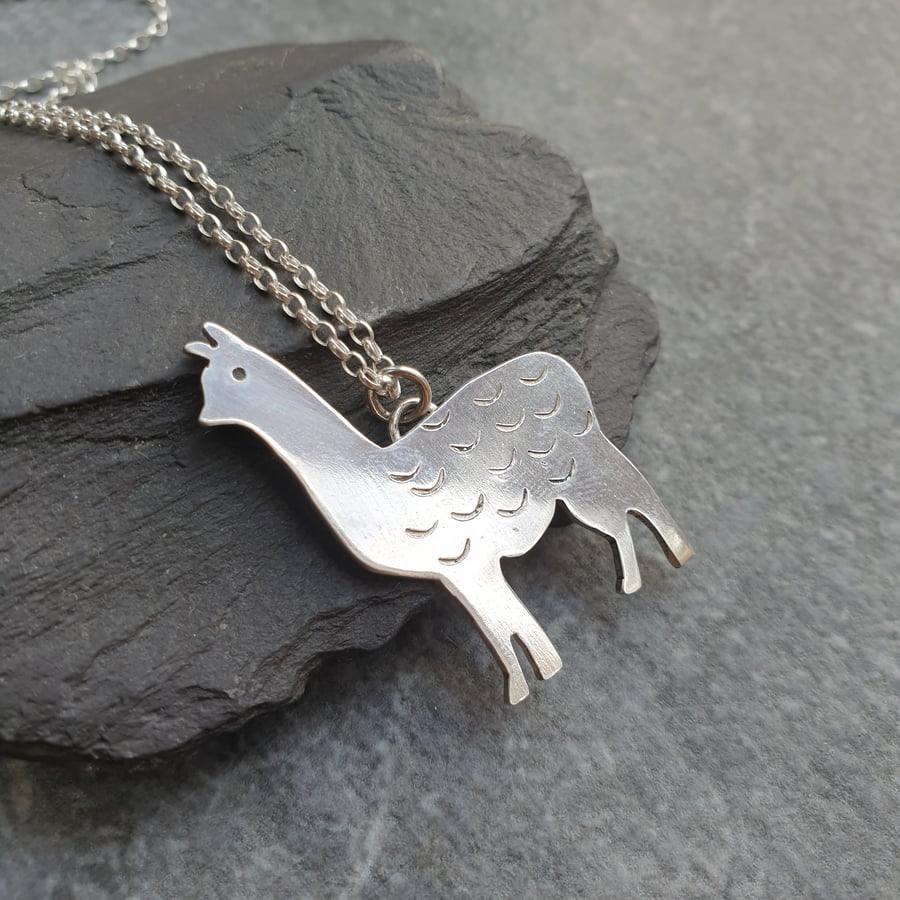 Silver animal necklace deals