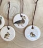 Handmade Ceramic Duck Family Set of 4 Ornaments - Image 2
