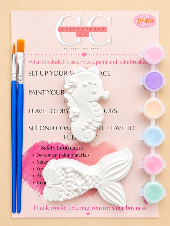 Plaster Painting kit for kids, Creative Craft Activity, Paint your own