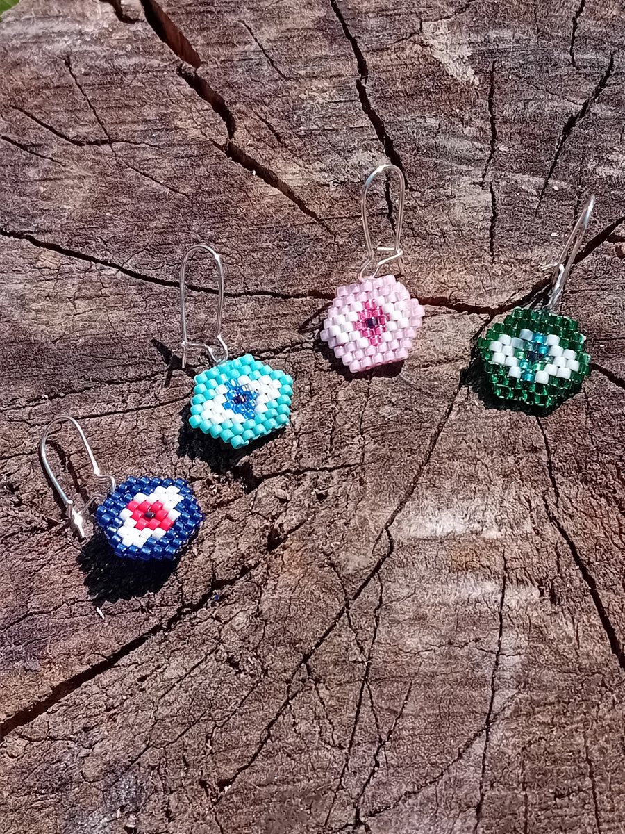 Eye of protection evil eye earrings