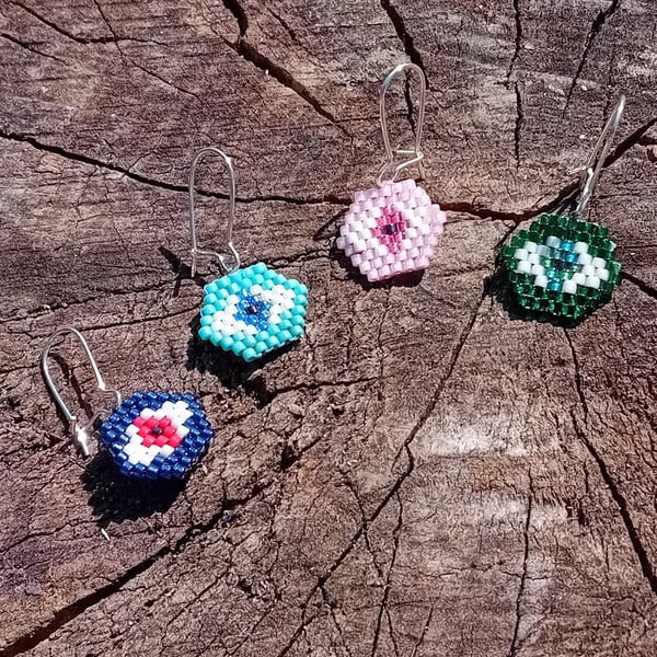 Eye of protection evil eye earrings
