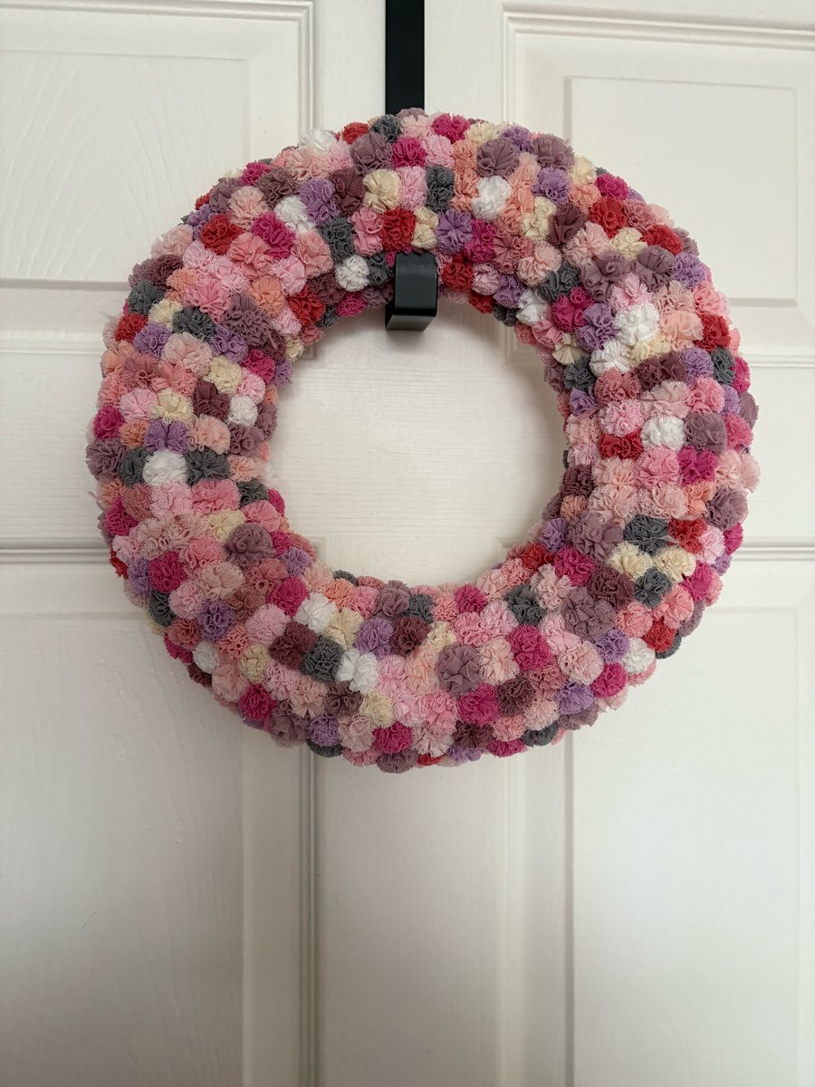 Baby girl shower wreath. 
