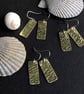 Hammered brass dangle earrings. Brass jewellery. - Image 1