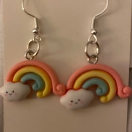 Cute and fun rainbow and cloud earrings, ideal for girls ladies.