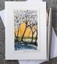 Blank Card. Handpainted Watercolour Art. OOAK