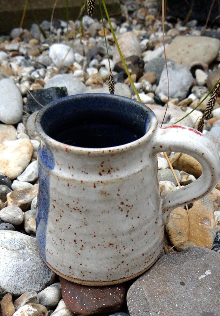 Rustic Ceramic Coffee and Tea Cup Mug - Handmade Stoneware Pottery