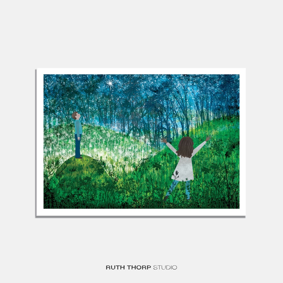 Green Song - A4 Illustrated Art Print