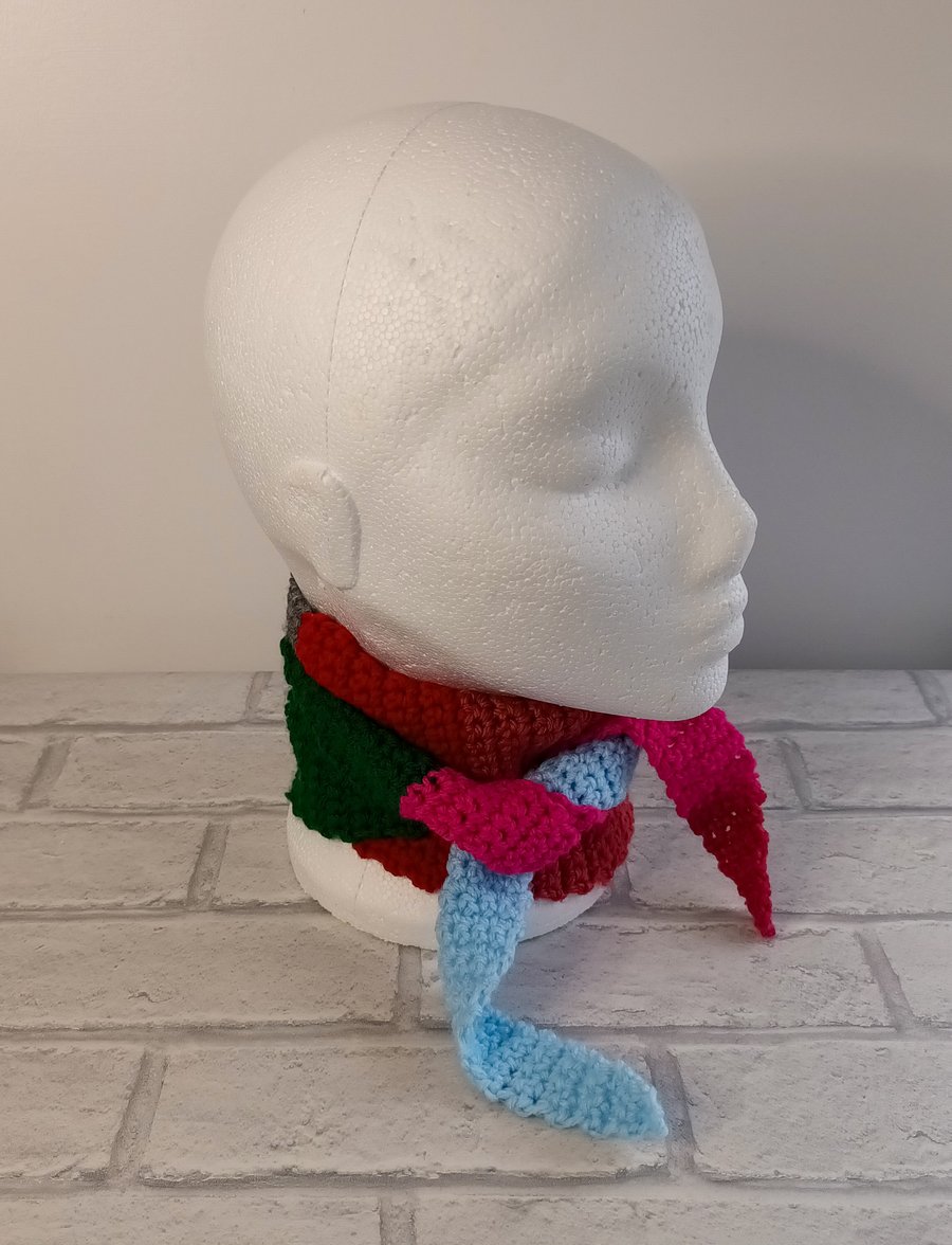 Unisex scarf, hand crochet neck scarf, winter scarf, unisex scarf
