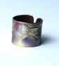 Etched copper raven ring - adjustable size - Image 2