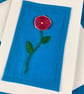 Beautiful simple  embroidered flower card. - Image 2