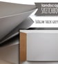 A5 Landscape sketchbook with grey pages for doodling and drawing - Image 1