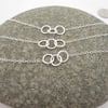 One Simple Three Sisters Silver Necklaces  - Round, Sisters, Rings Triple
