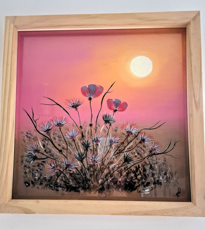 Original Abstract Acrylic Painting - Abstract Art – Floral Art