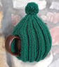 Small Tea Cosy for 2 Cup Tea Pot, Bottle Green, Hand Knitted - Image 3