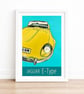 Jaguar E-Type poster print by Susie West - Image 2