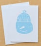SALE Snowman Christmas Screen Printed Card - Image 1
