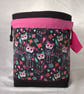Large Cotton Canvas Drawstring Project Bag Day Of Dead Cats Sugar Skulls - Image 3