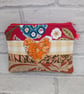 Zipper pouch, lined pouch, makeup zipper pouch, mothers day 