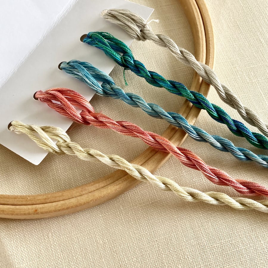  Fine Perle 16 Variegated Embroidery Thread - Beachcomber