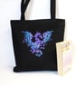 Embroidered Dragon Tote Bag - Image 3
