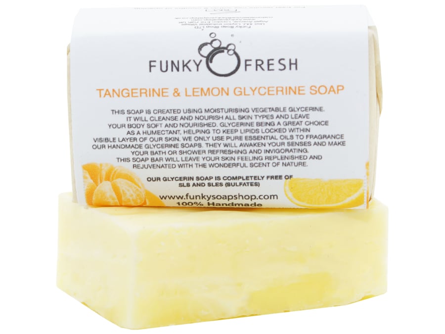 1 piece Tangerine and Lemon Soap, 95g Handmade Sulphate free