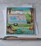 Birthday Blue Caravan Forest Camping Life's A Pitch 3D Luxury Handmade Cards - Image 4