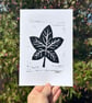 'Autumn Leaf' A5 Original Lino Print  - Image 1