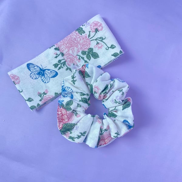 Vintage Butterfly Scrunchie