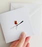 Sea Glass Robin Card - Handmade Thinking of You - Meaningful Sympathy & Keepsake - Image 1