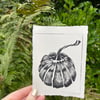 Pumpkin Print Handmade Drypoint A6