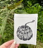 Pumpkin Print Handmade Drypoint A6