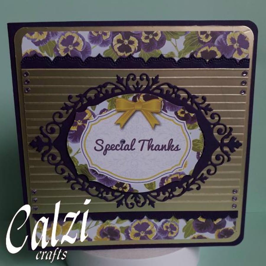 Pansy Thank You Card