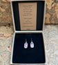 Handmade Ceramic Earrings One of a Kind Sterling Silver Eco Friendly Gifts - Image 8