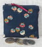 Small purse, coin purse, owls.