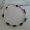 Ruby, Sapphire & Emerald Sterling Silver Bracelet